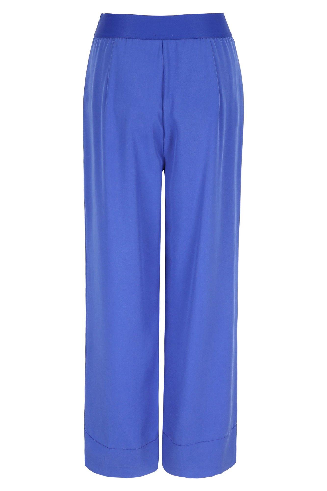 Broeken - Wijde broek in twill op elastiek
