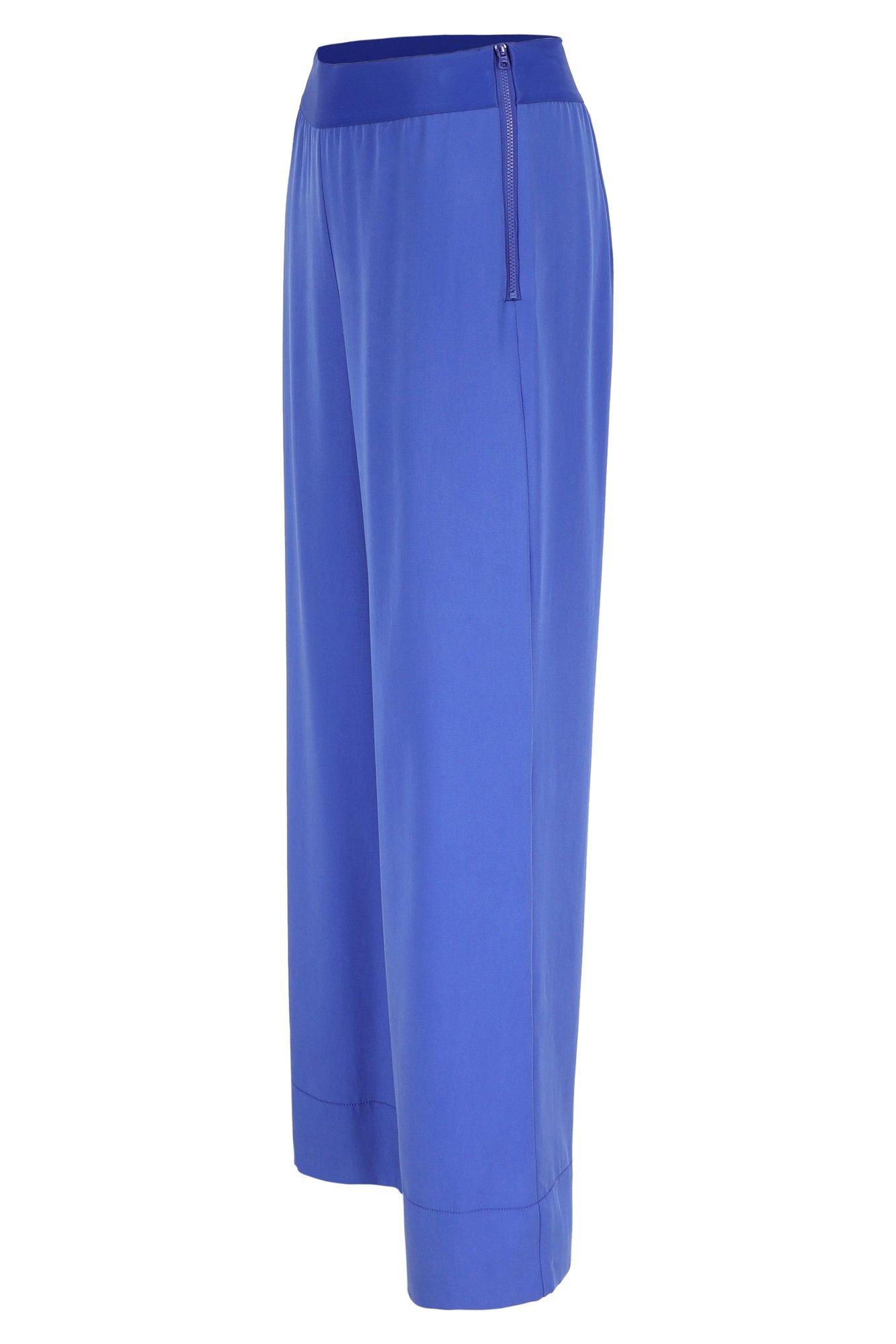 Broeken - Wijde broek in twill op elastiek
