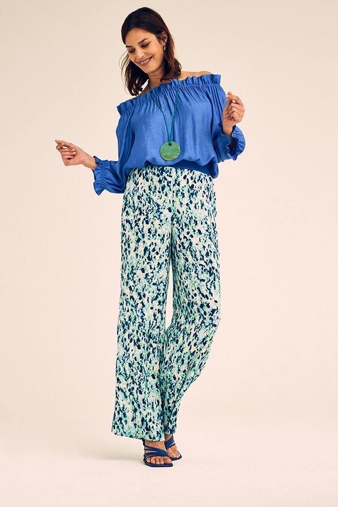 Pantalon large en voile double - null - ame