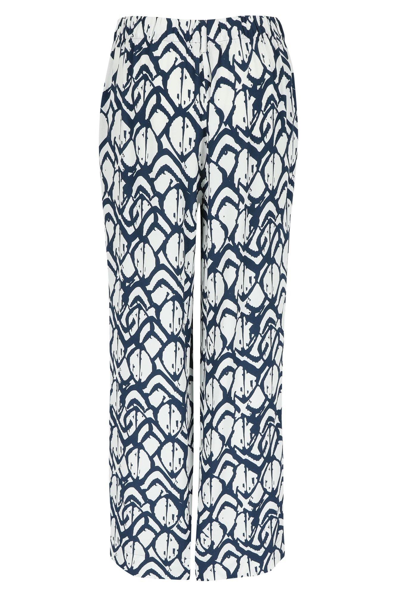 Broeken - Wijde printbroek met rugelastiek