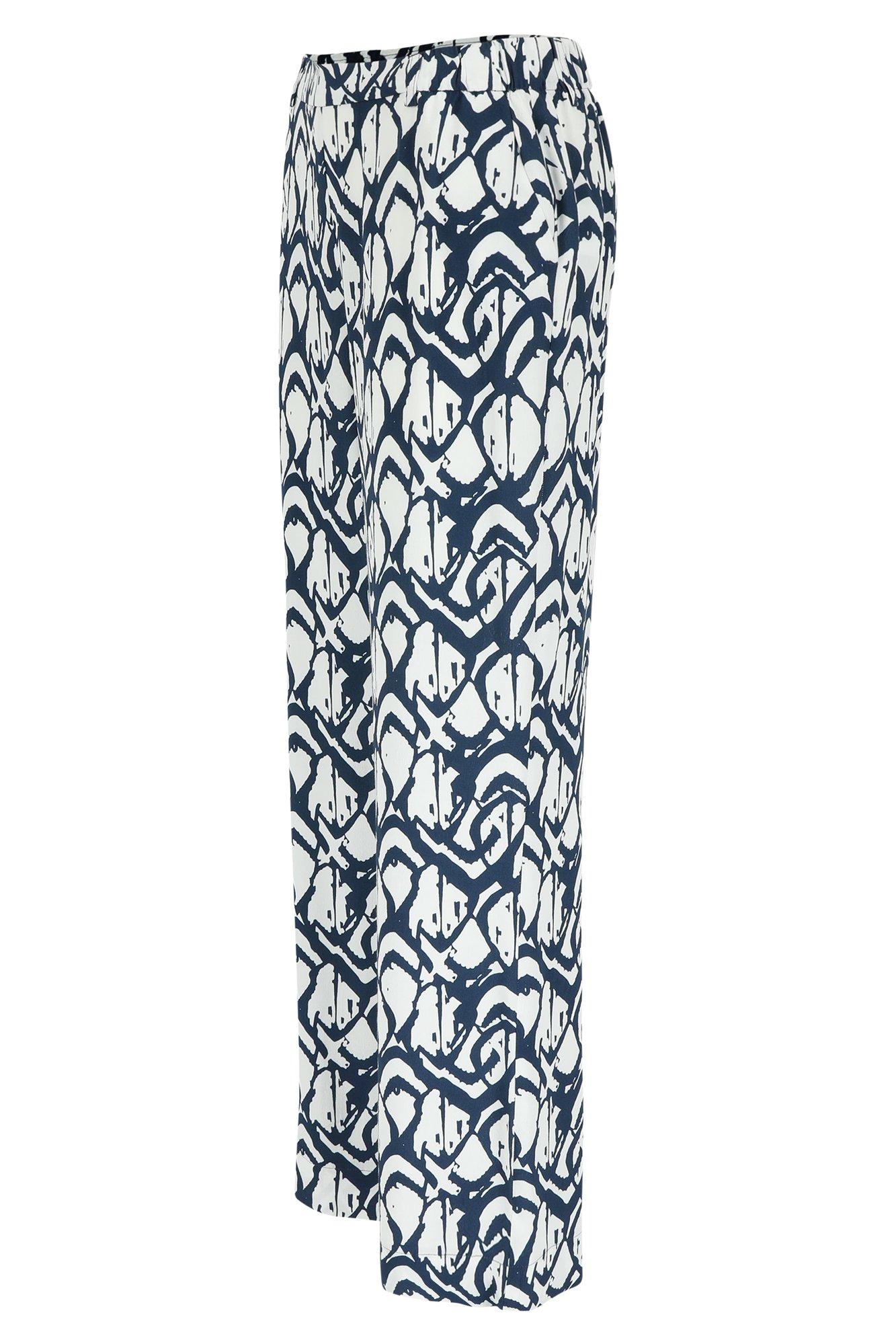 Broeken - Wijde printbroek met rugelastiek
