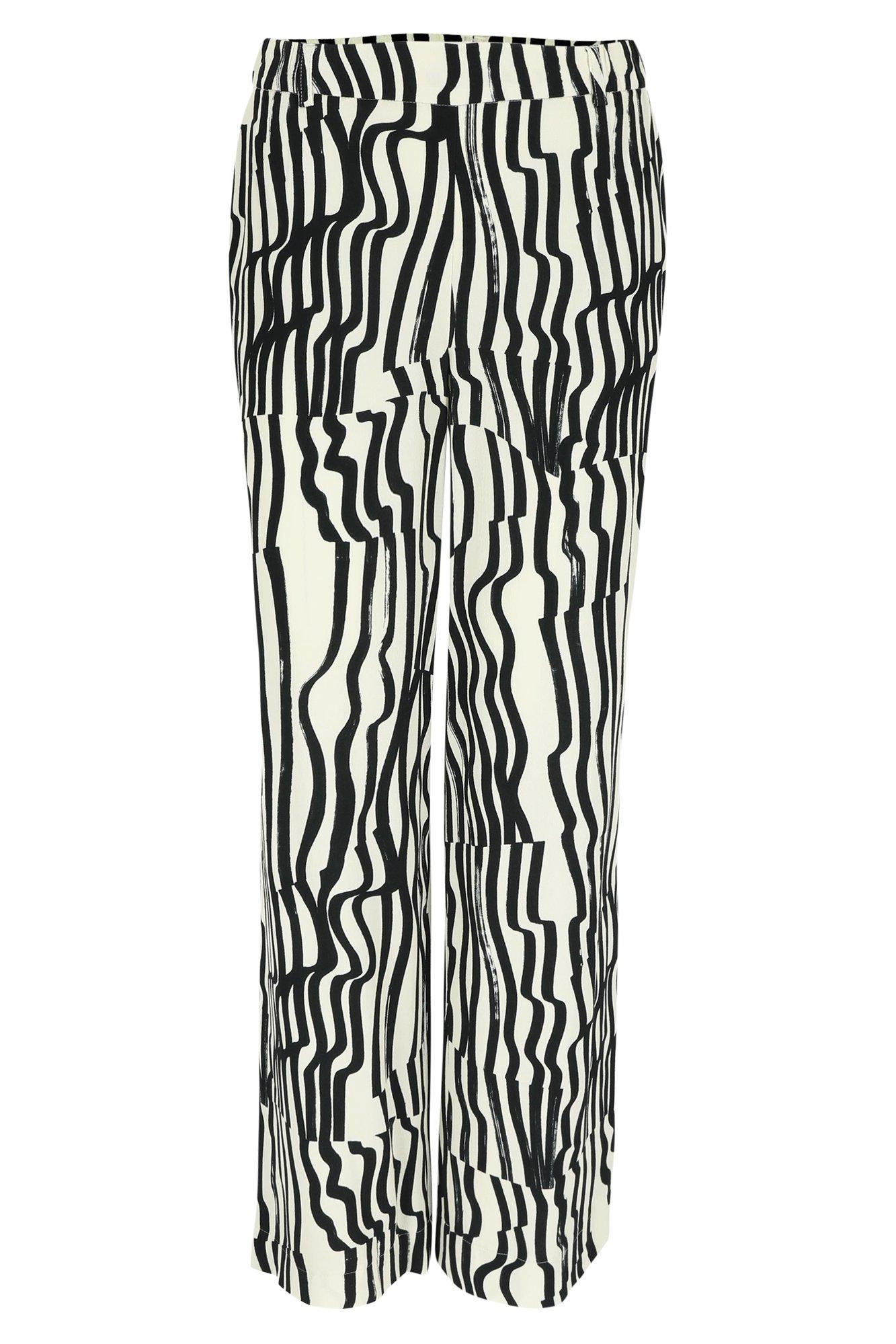 Broeken - Wijde printbroek met rugelastiek