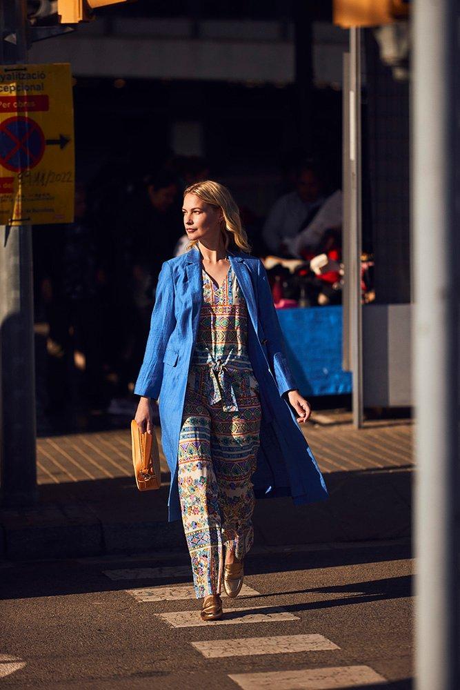 Broeken - Wijde broek met folkloristishe print