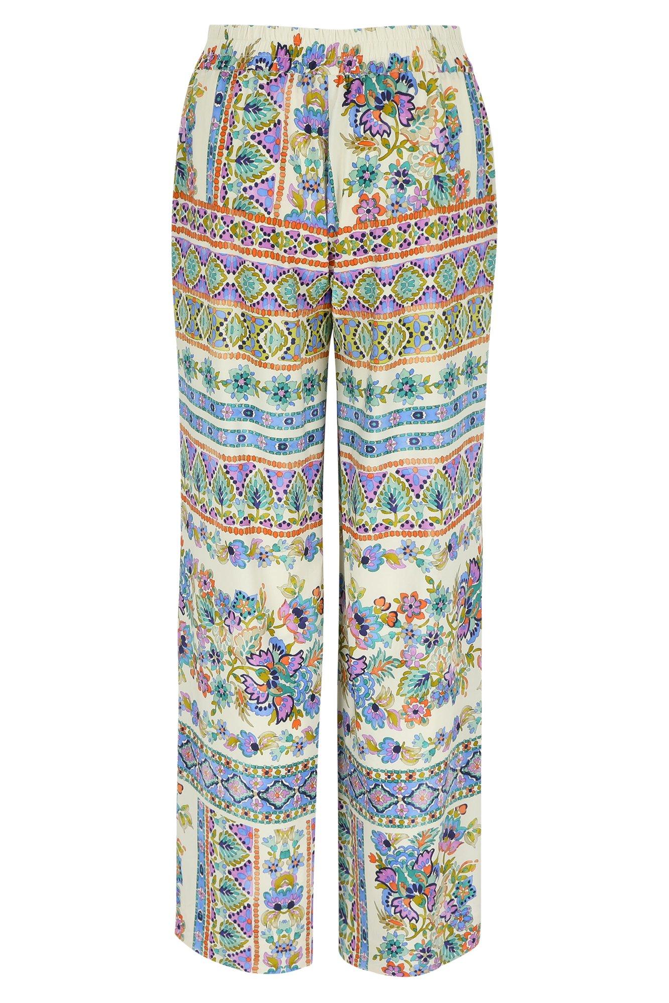 Pantalons - Pantalon ample à imprimé folklorique