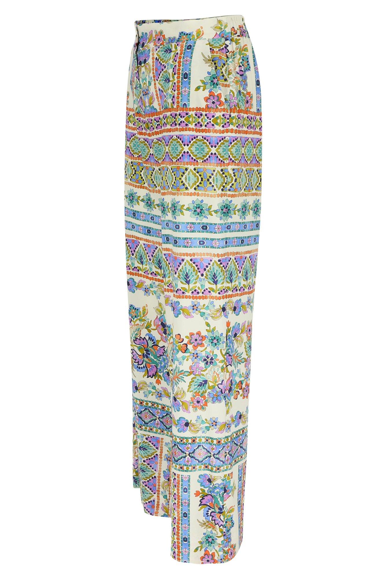 Pantalons - Pantalon ample à imprimé folklorique