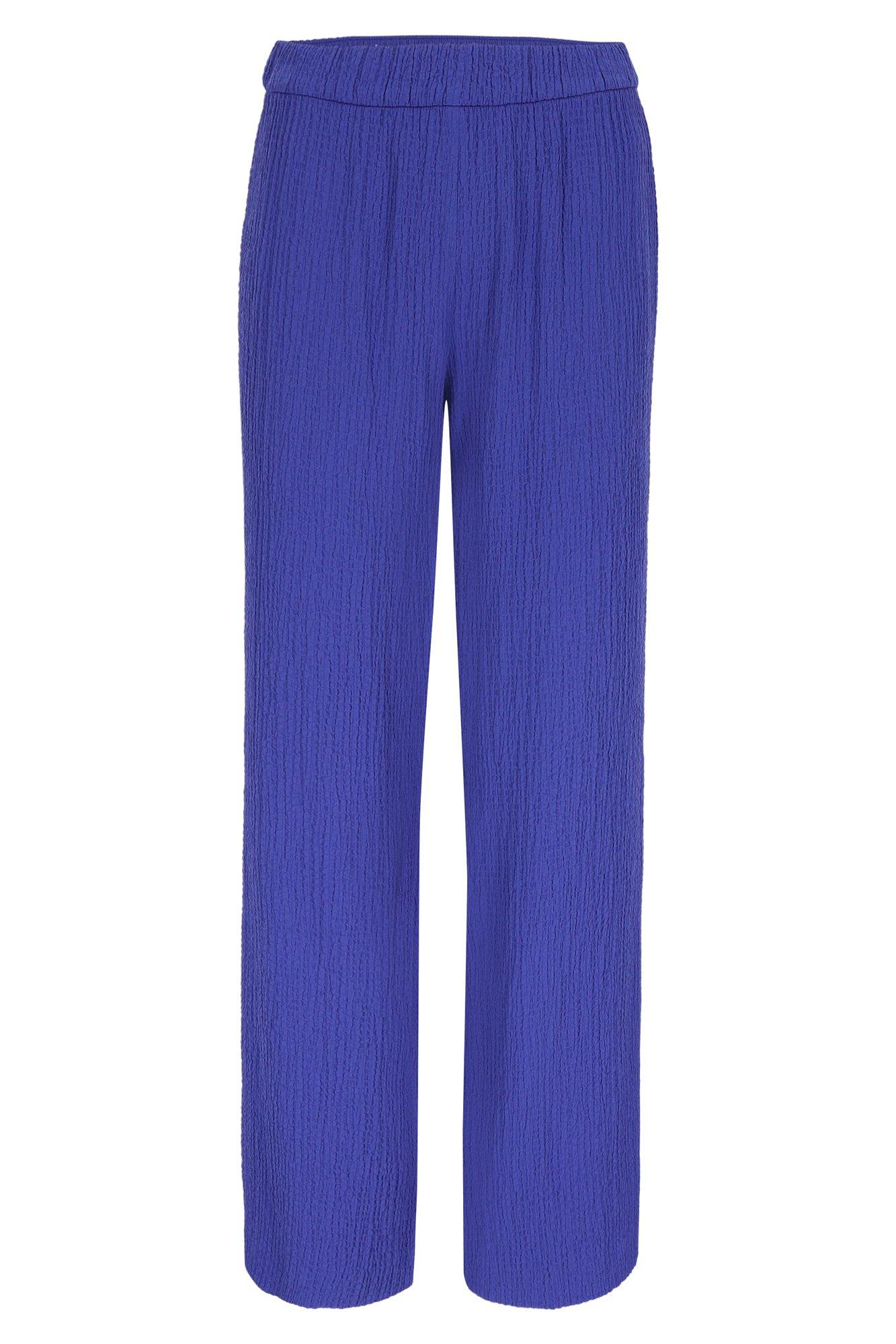 Pantalons - Pantalon en seersucker stretch