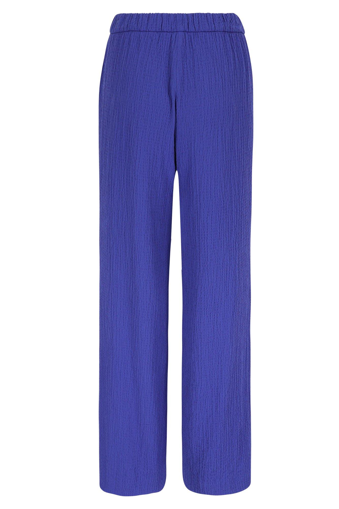 Pantalons - Pantalon en seersucker stretch