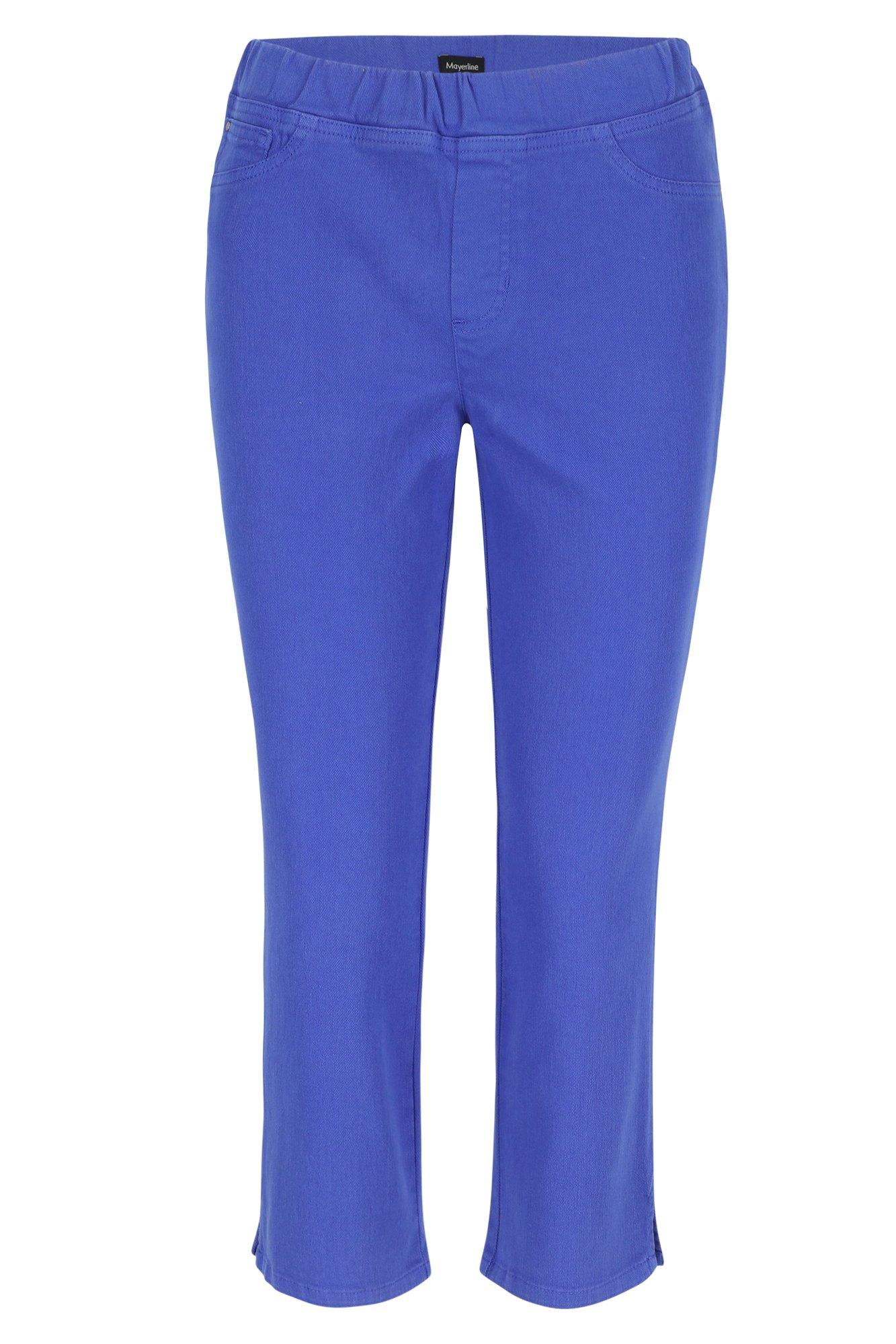Pantalons - Pantacourt en denim stretch coloré