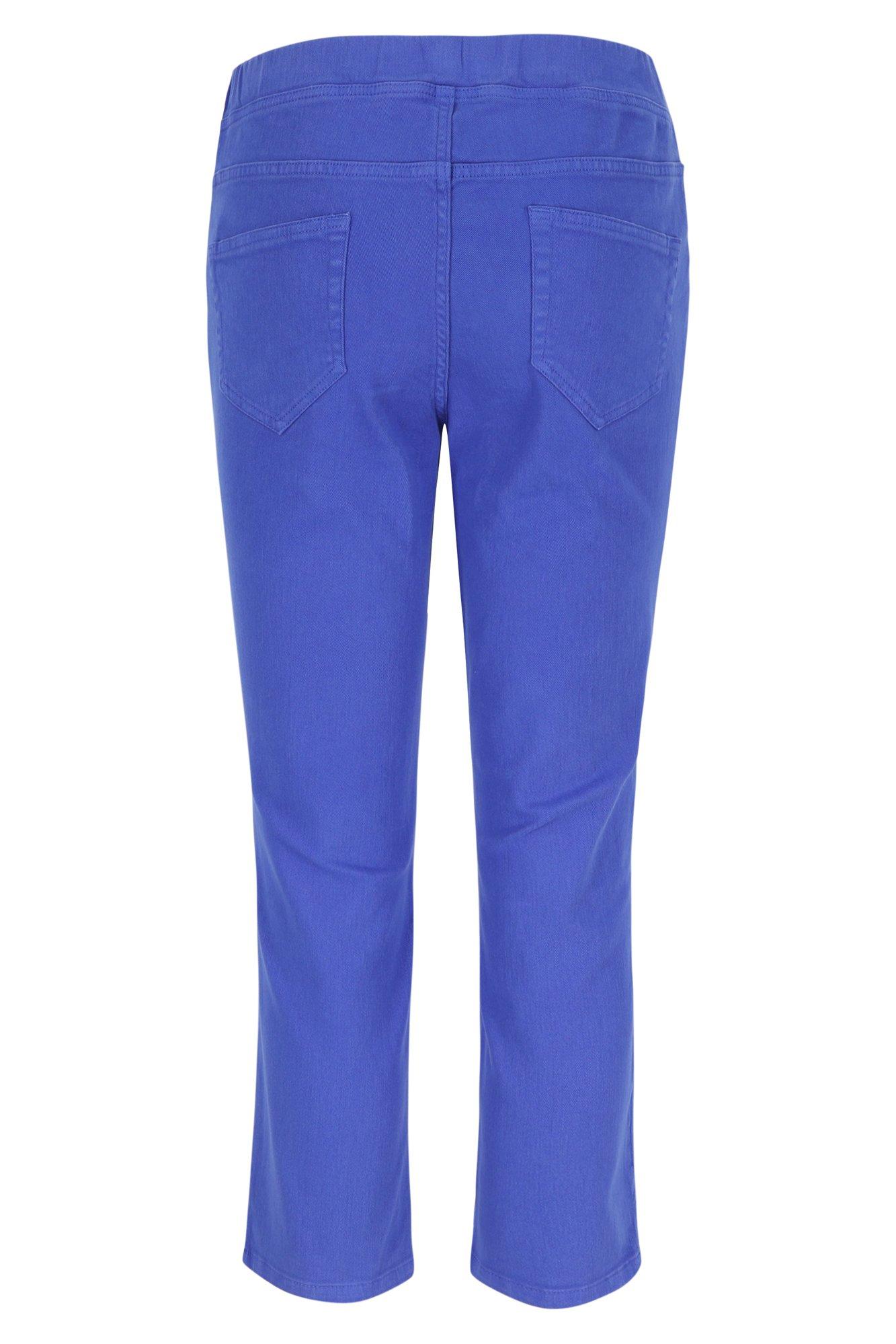 Pantalons - Pantacourt en denim stretch coloré