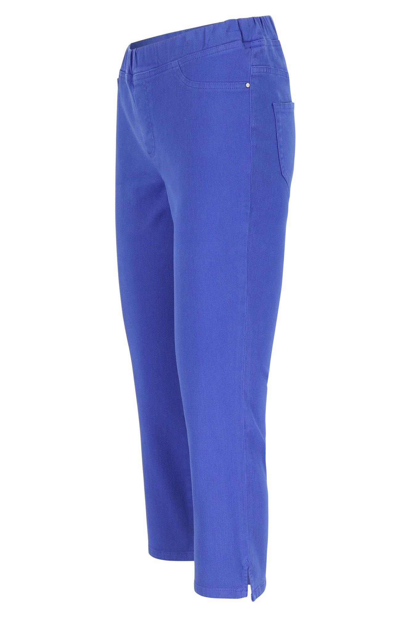 Pantalons - Pantacourt en denim stretch coloré