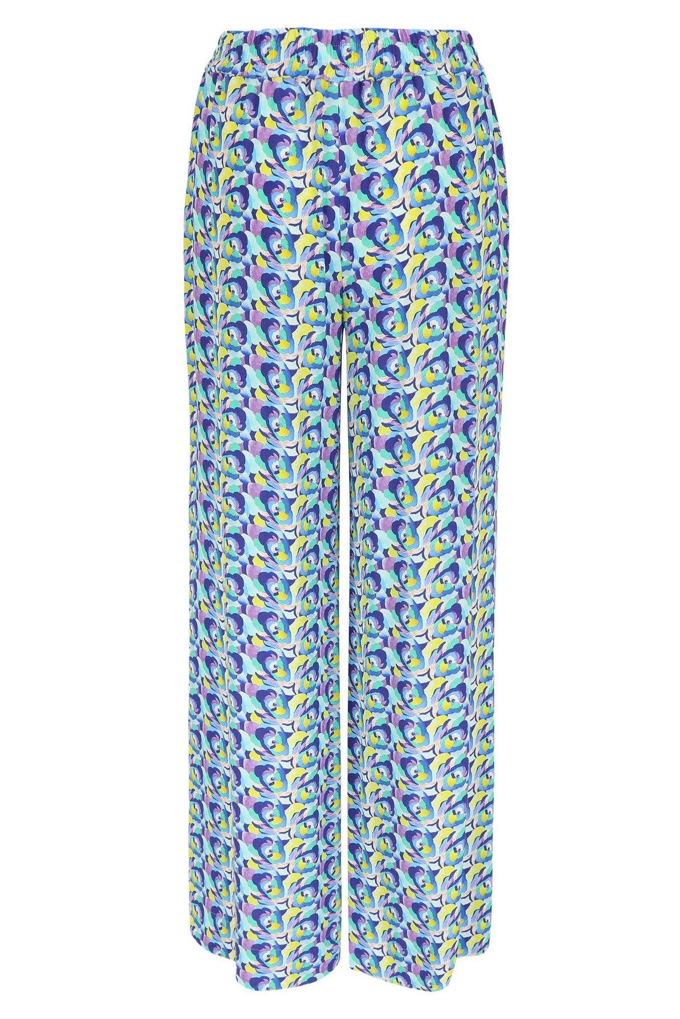 Pantalons - Pantalon imprimé large en crêpe