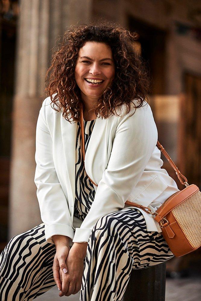 Wasbare lightweight blazer in crêpe  - null - may