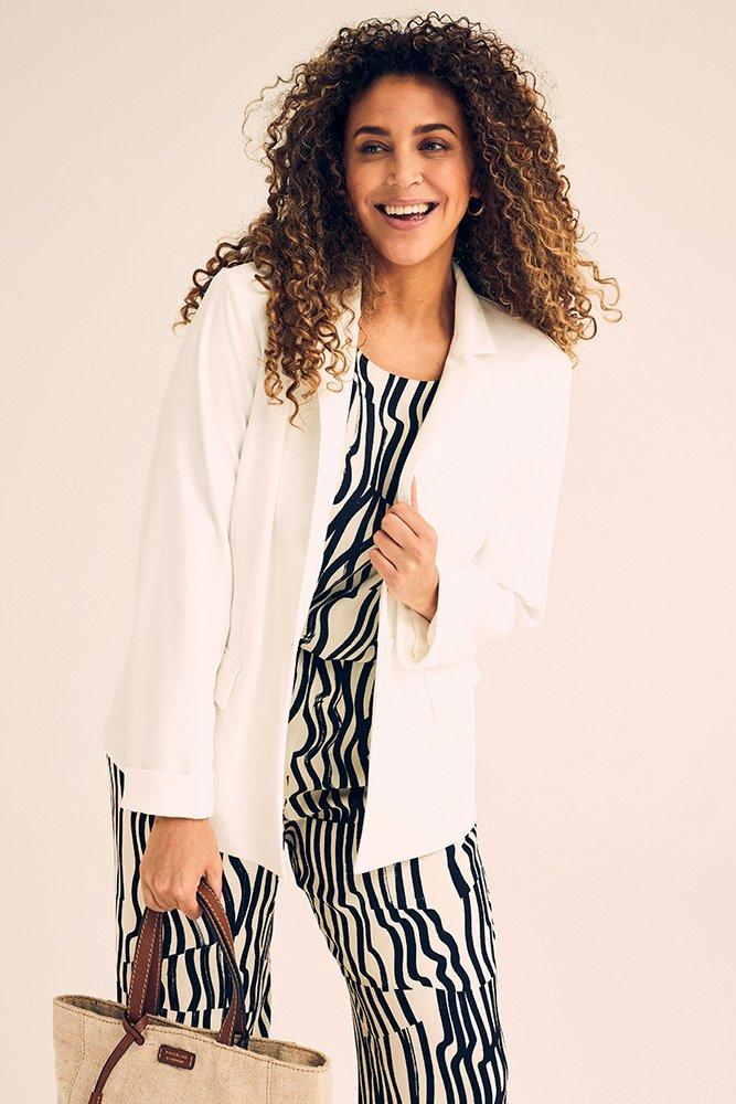 Blazers - Wasbare lightweight blazer in crêpe 