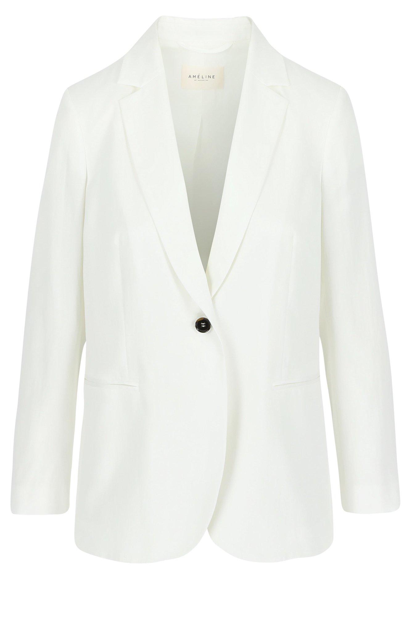 Blazers - Lange blazer in cupro en katoen