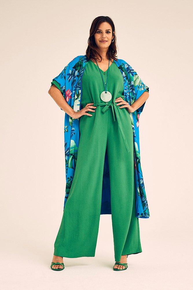 Hemden - Gebloemde kimono in crêpe