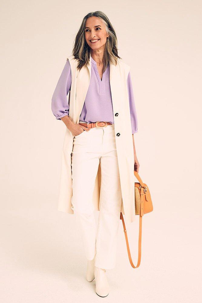 Blazers - Mouwloze jas in faux daim