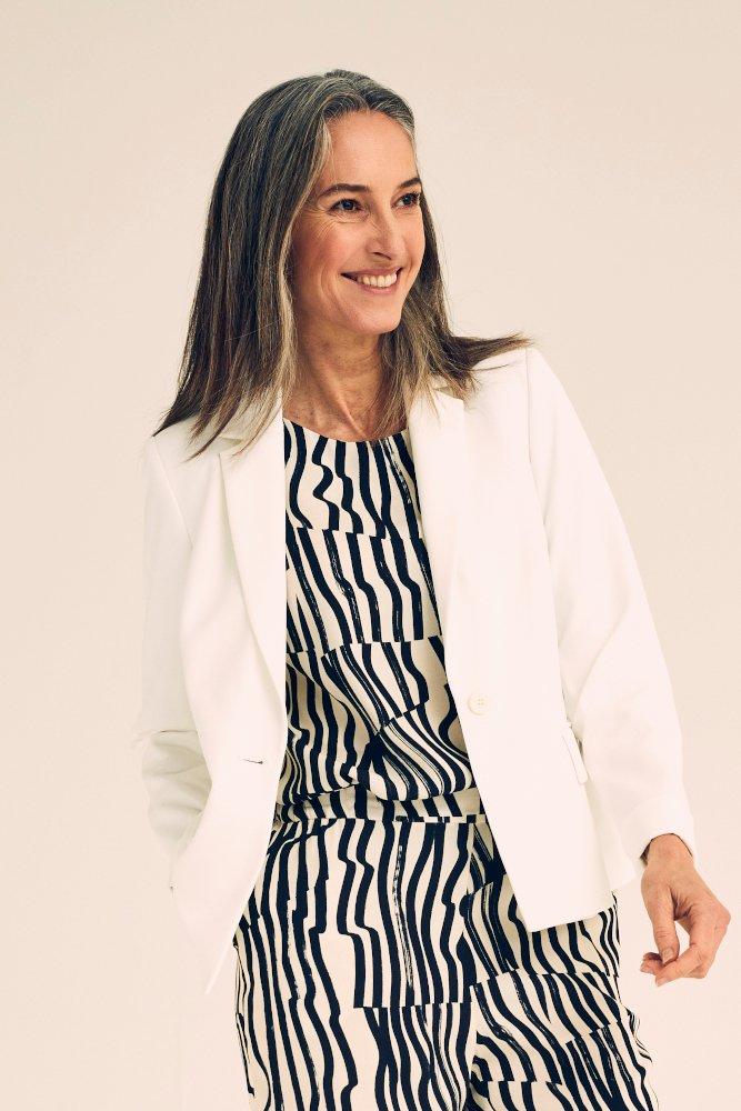 Loose fit printblouse in crêpe - null - may