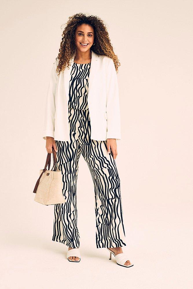 Hemden - Loose fit printblouse in crêpe