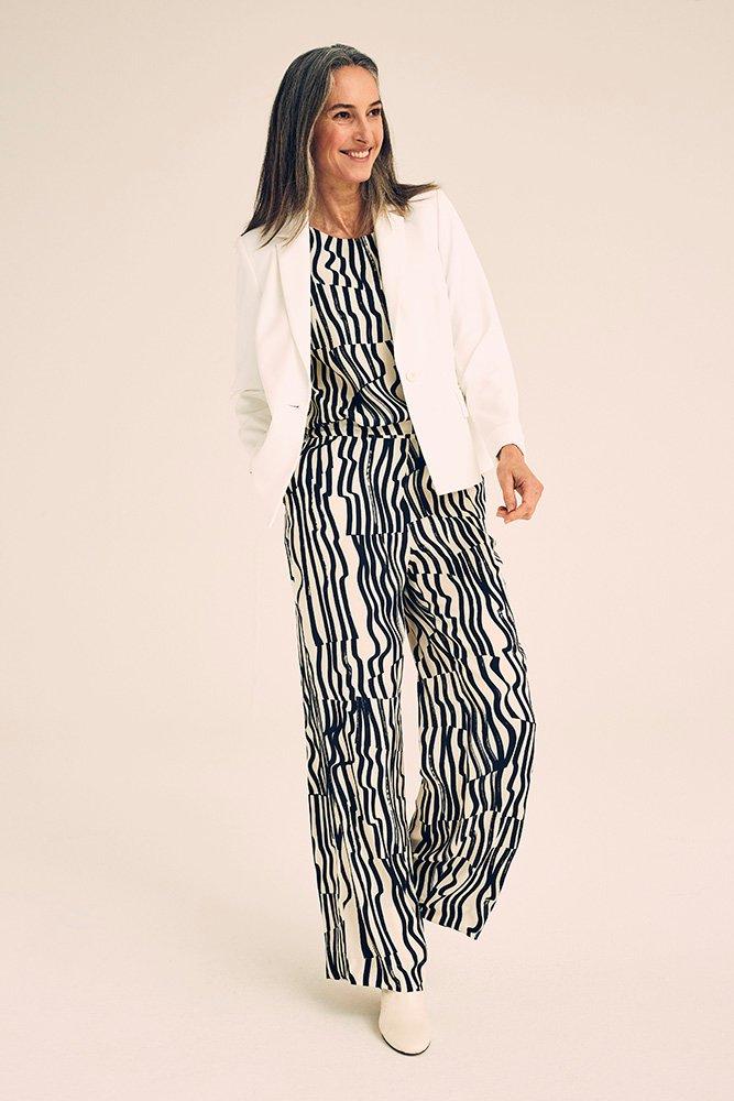 Hemden - Loose fit printblouse in crêpe