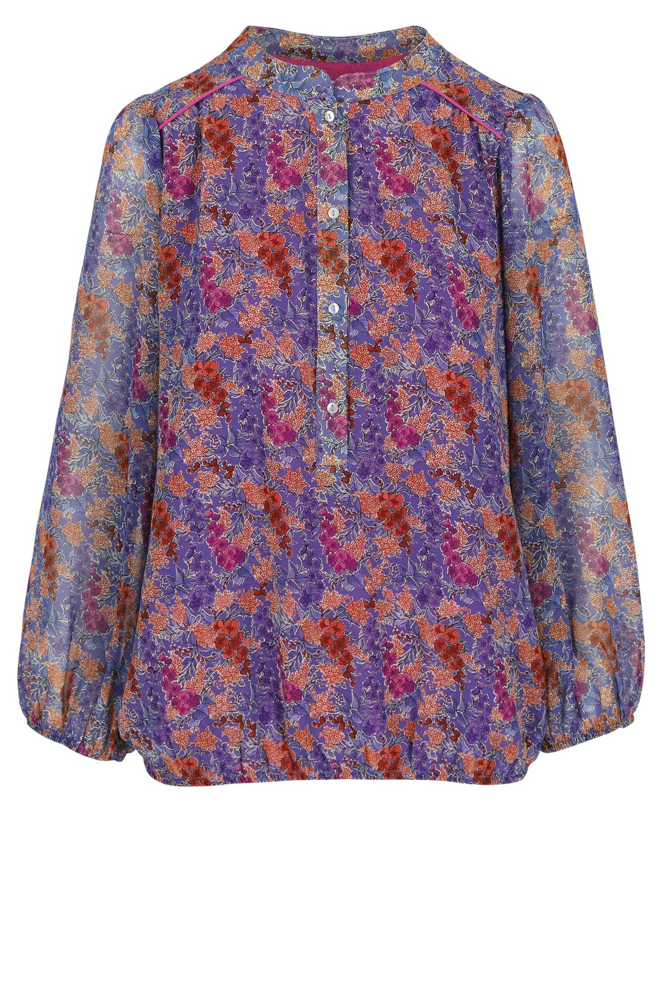 Chemises - Blouse en voile à imprimé floral sur élastique