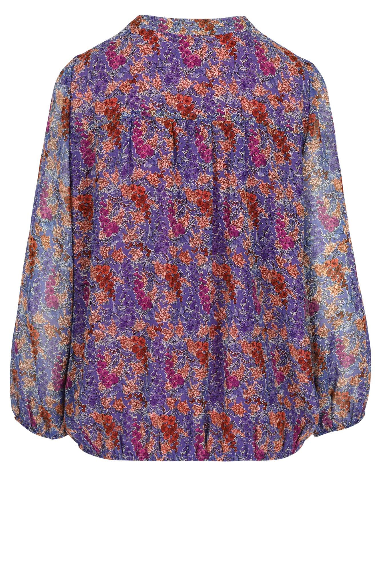 Chemises - Blouse en voile à imprimé floral sur élastique