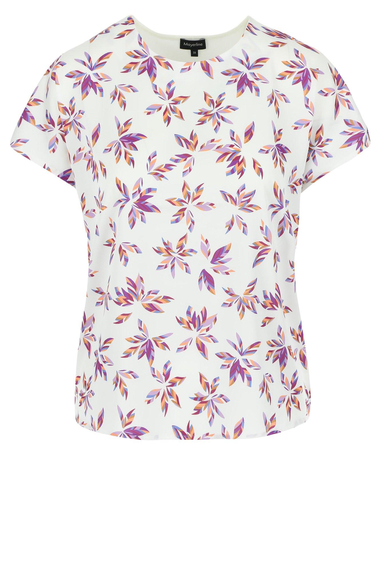 Sweatvest - Blouse T-shirt en satin devant imprimé