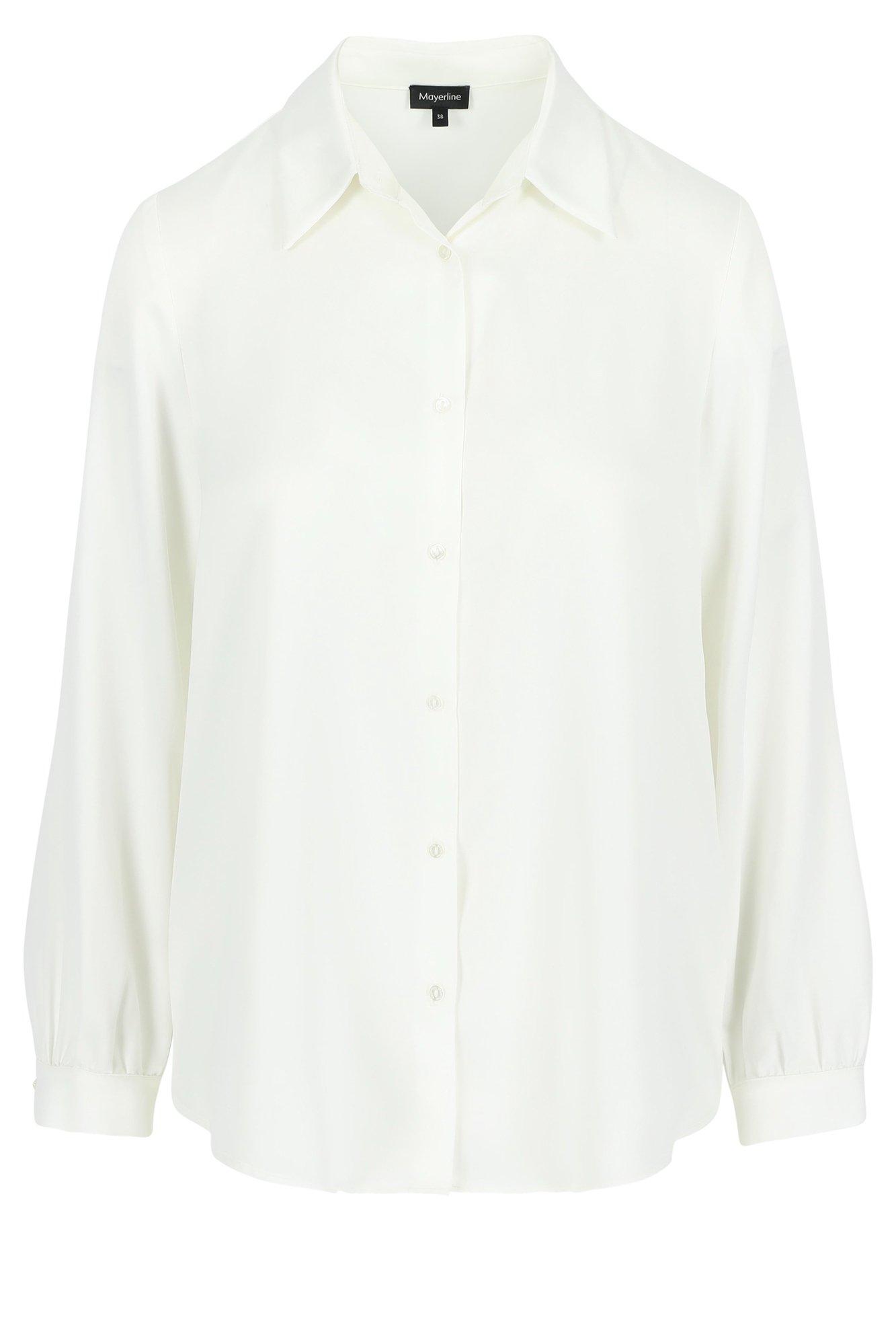 Hemden - Hemdblouse in elastisch satijn