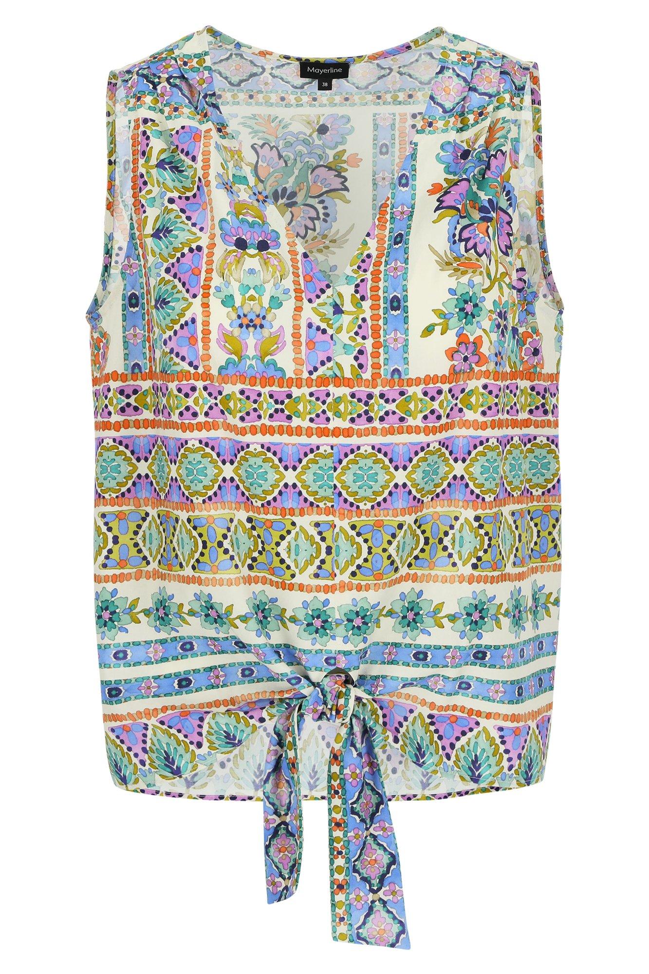 Sweatvest - Top noué à imprimé folklorique