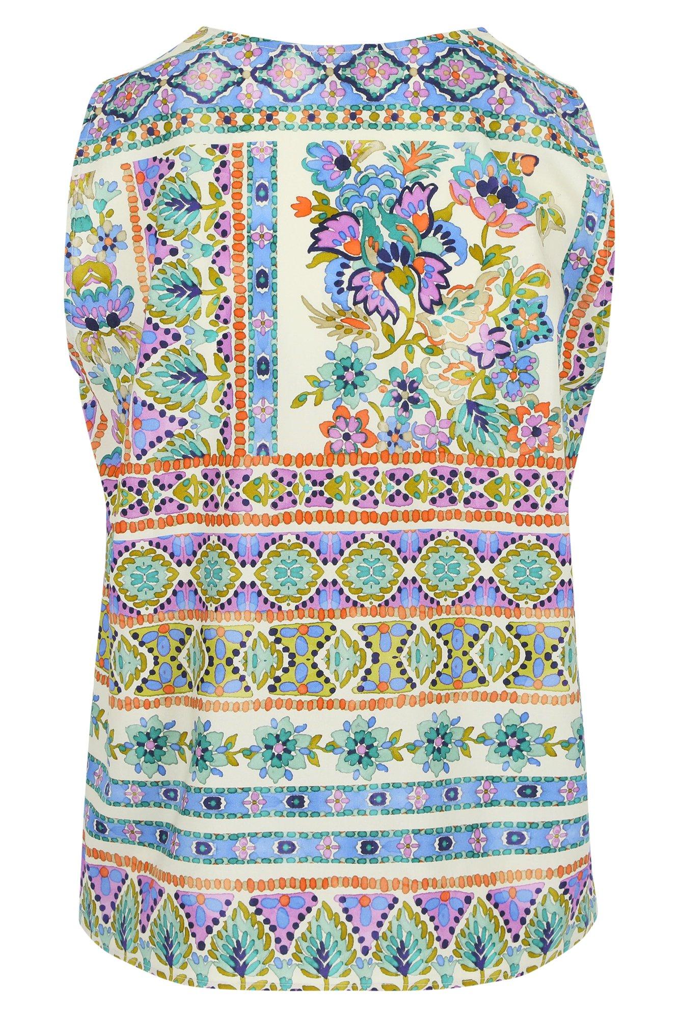 Sweatvest - Top noué à imprimé folklorique
