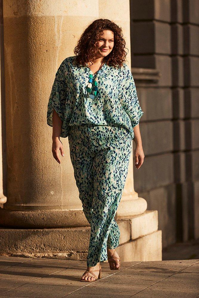 Blouse ballon en voile double sur élastique - null - ame