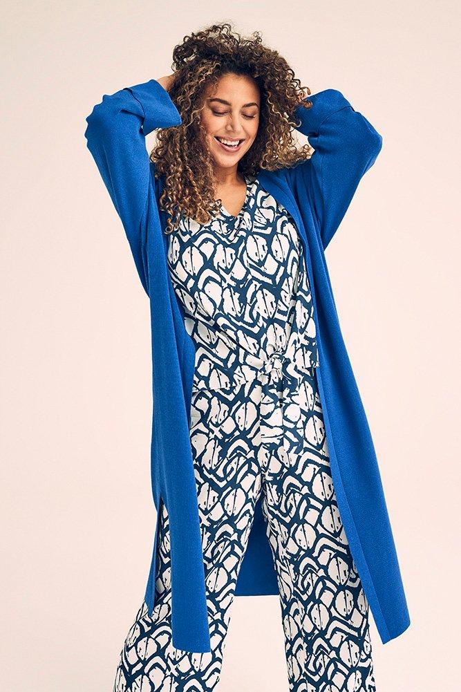 Hemden - Blouse in crêpe onderaan geknoopt
