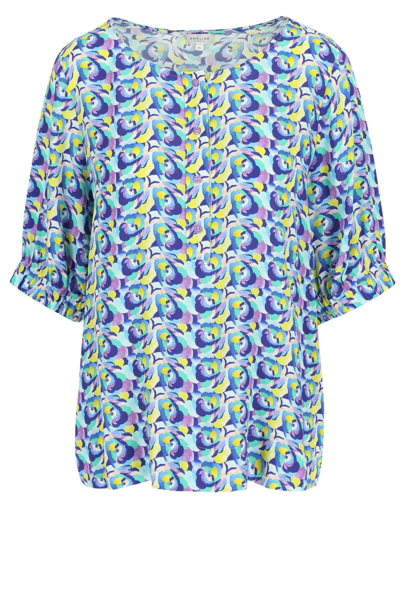 Hemden - Loose fit blouse in crêpe