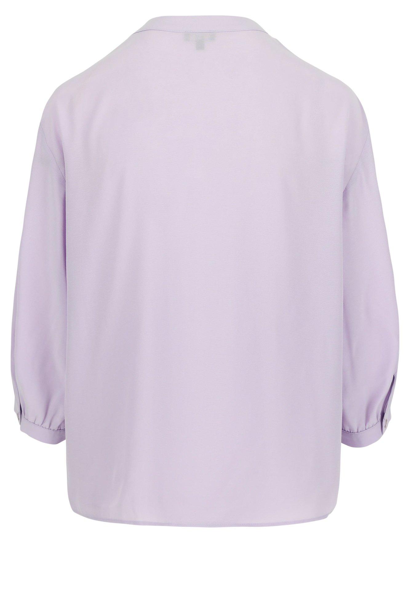 Hemden - Hemdblouse in cupromix met knoop onderaan