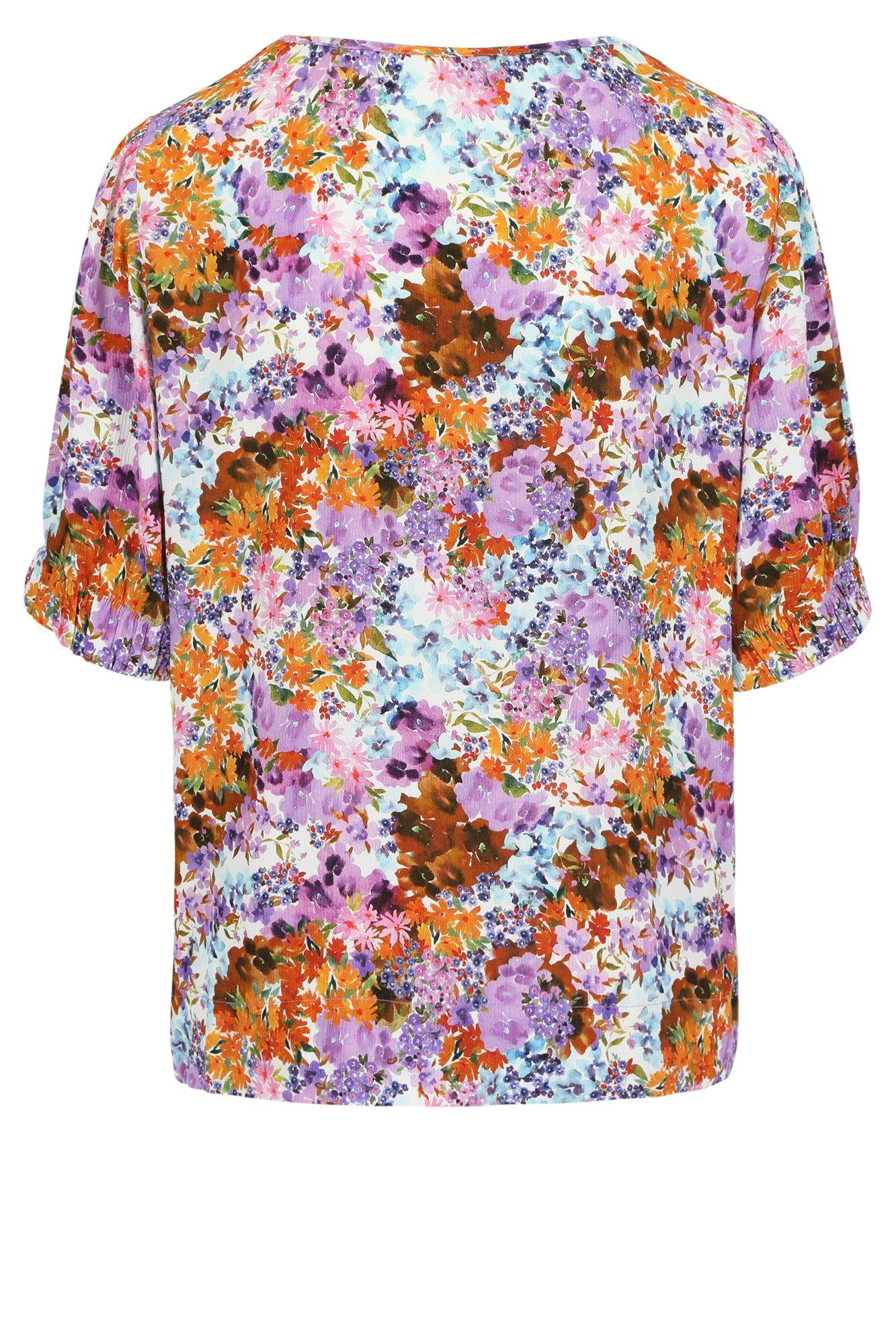 Chemises - Blouse ample en crêpe manches bouffantes