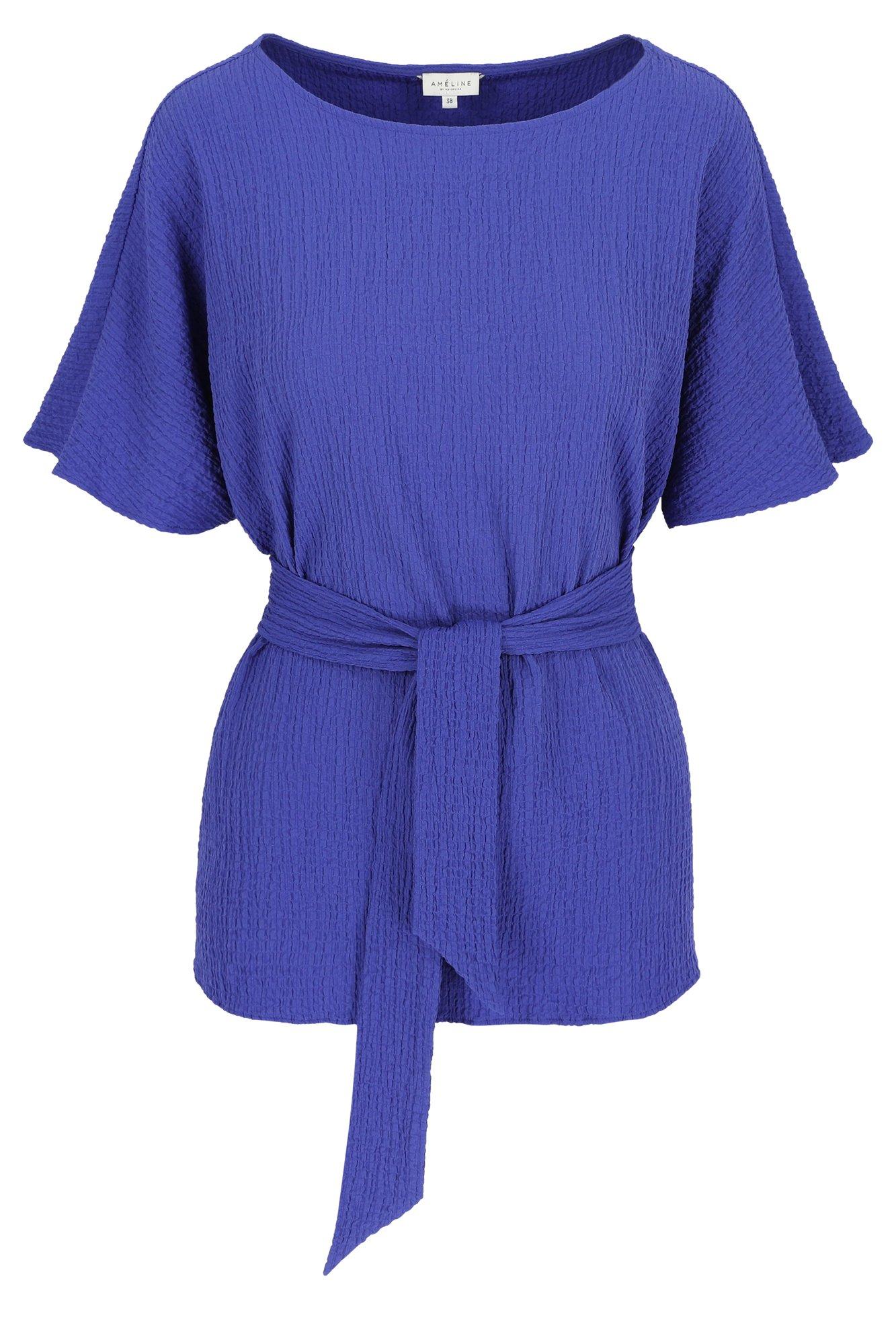 Hemden - Tuniek in stretchy seersucker