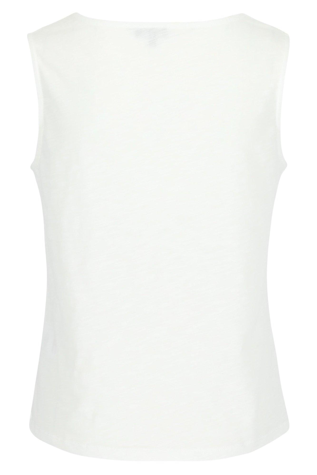 Sweatvest - Katoenen A-lijntop met guipurekant