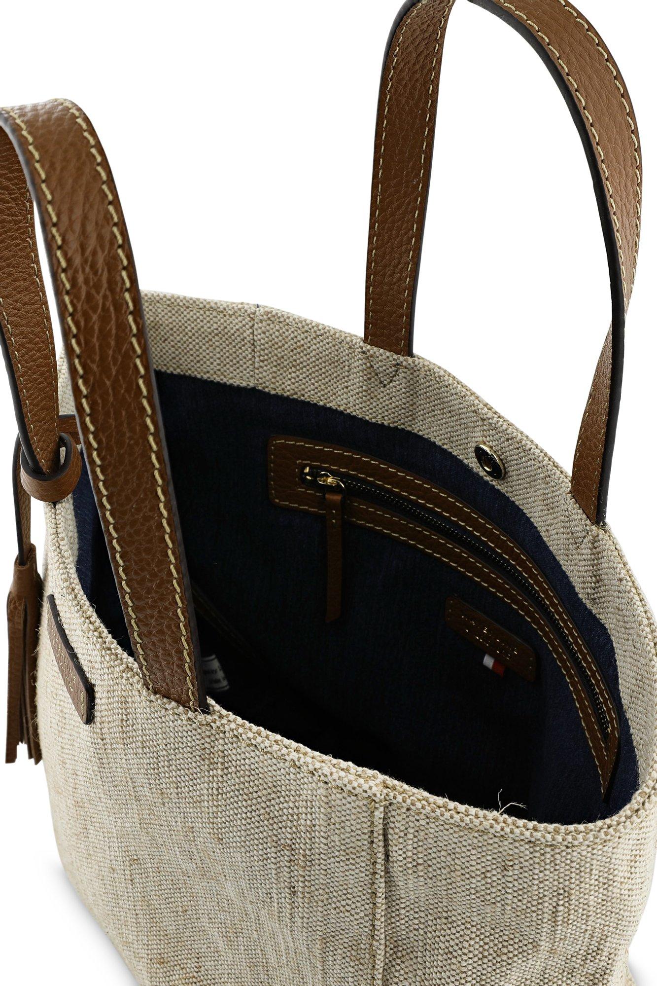 Babyspulletjes - Shopper in canvas en leer