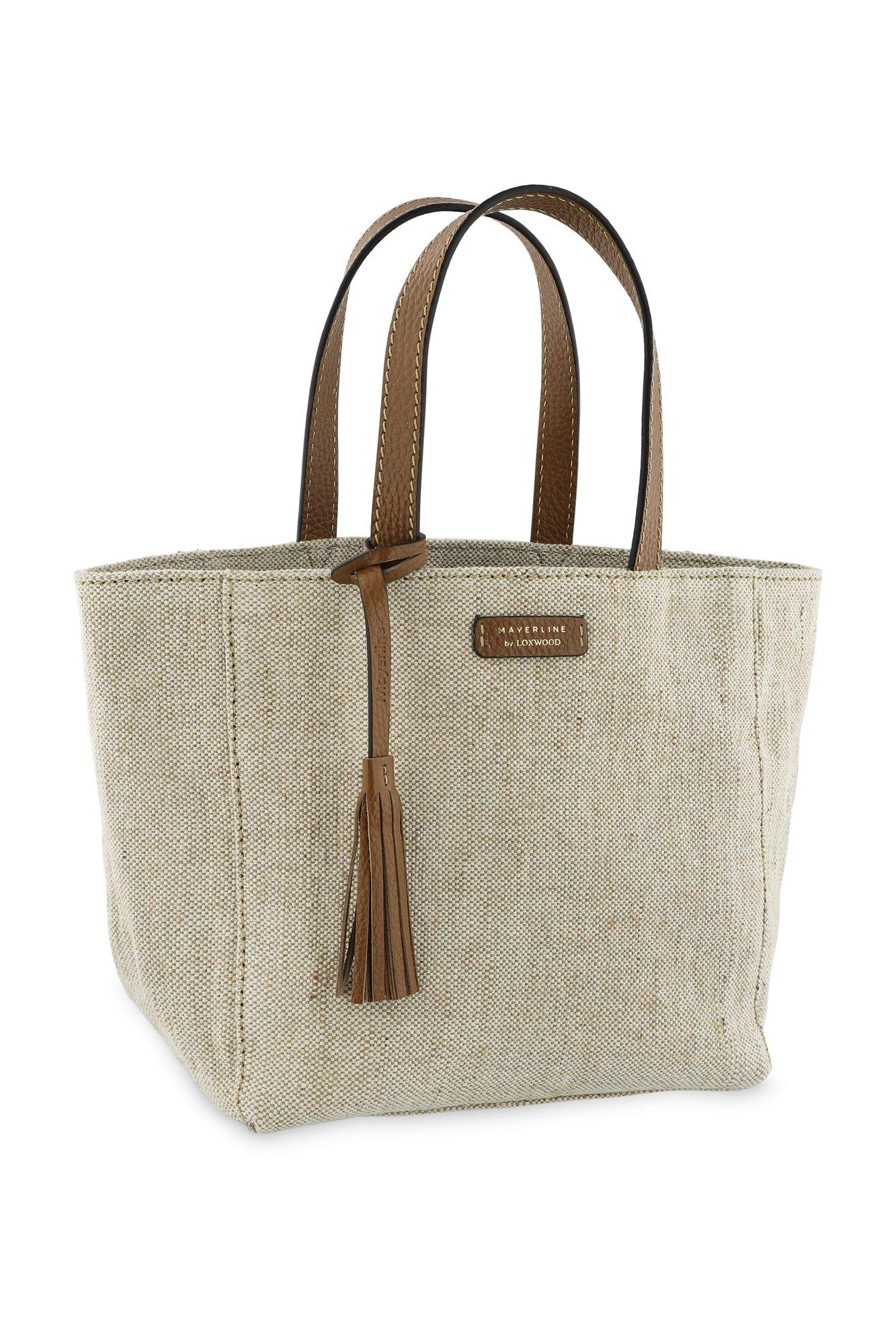 Babyspulletjes - Shopper in canvas en leer