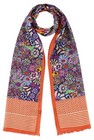 Sjaal in zijdemengeling met poppy print - null - ame