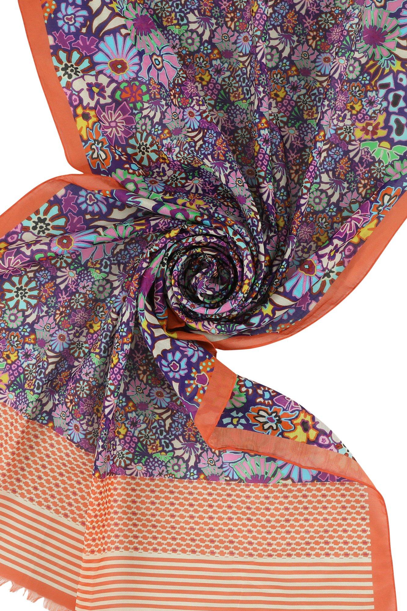 Babyspulletjes - Sjaal in zijdemengeling met poppy print