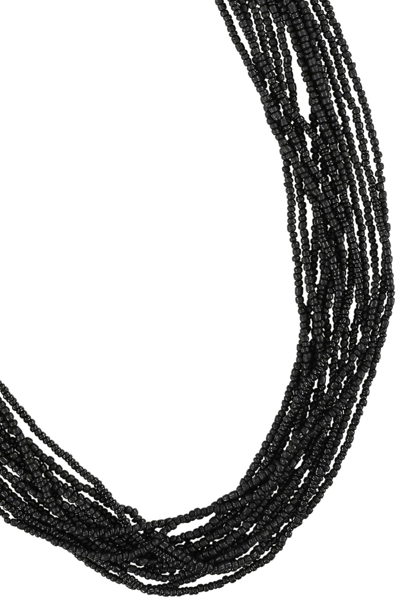 Babyspulletjes - Korte ketting met kleine zwarte kraaltjes