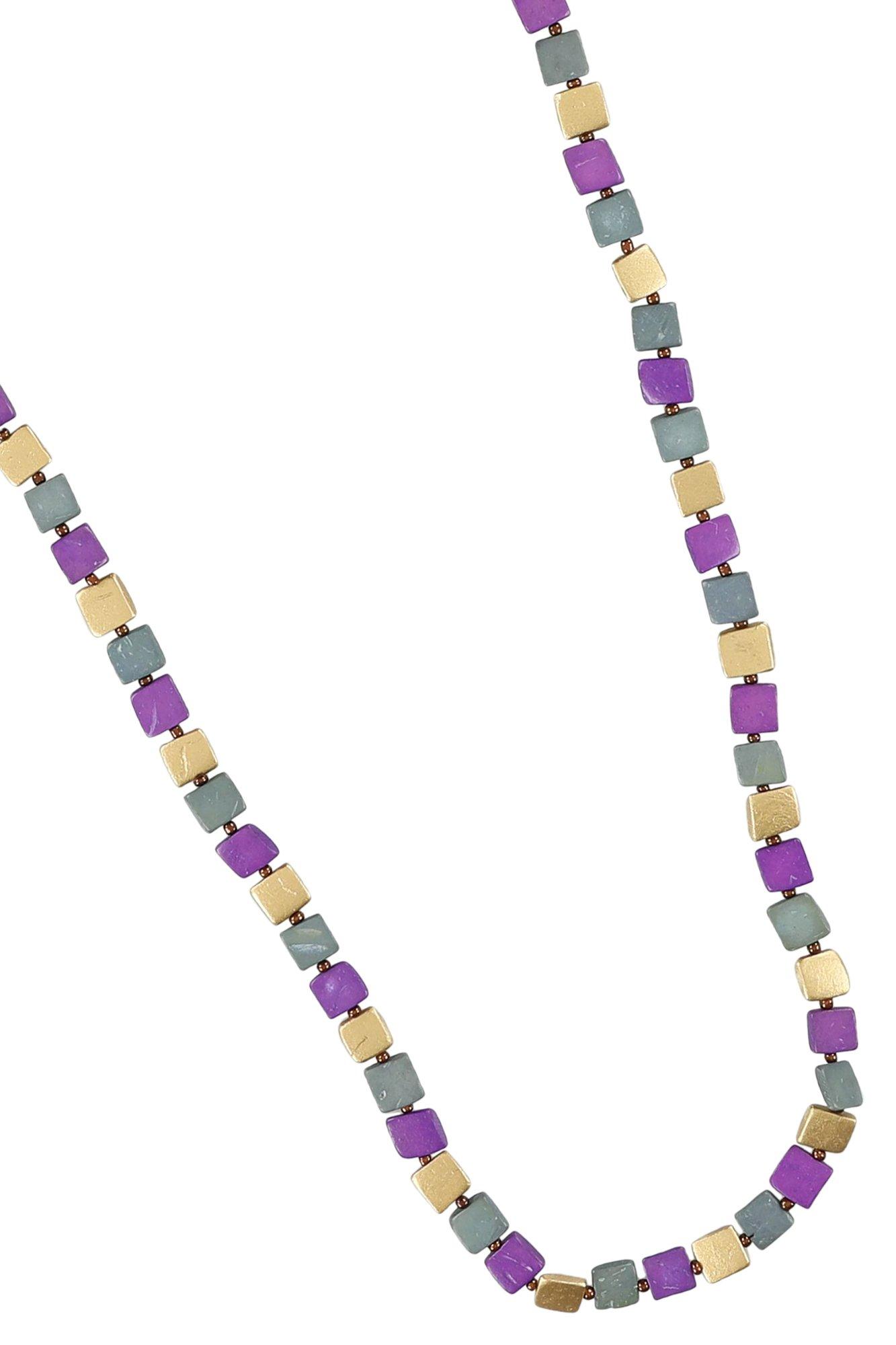 Babyspulletjes - Lange ketting met multicolour plaatjes