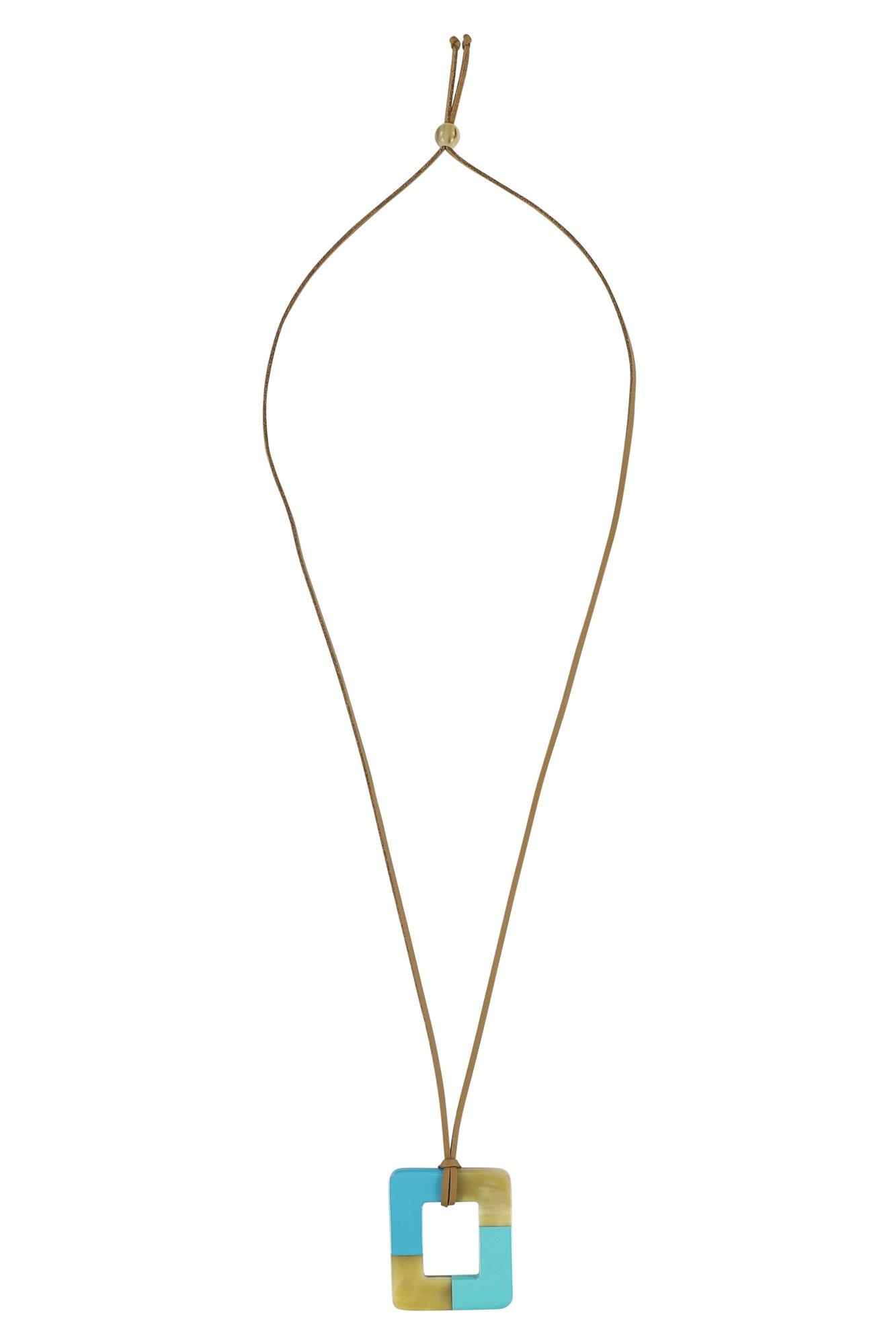 Lacet avec pendentif marbré carré - null - may