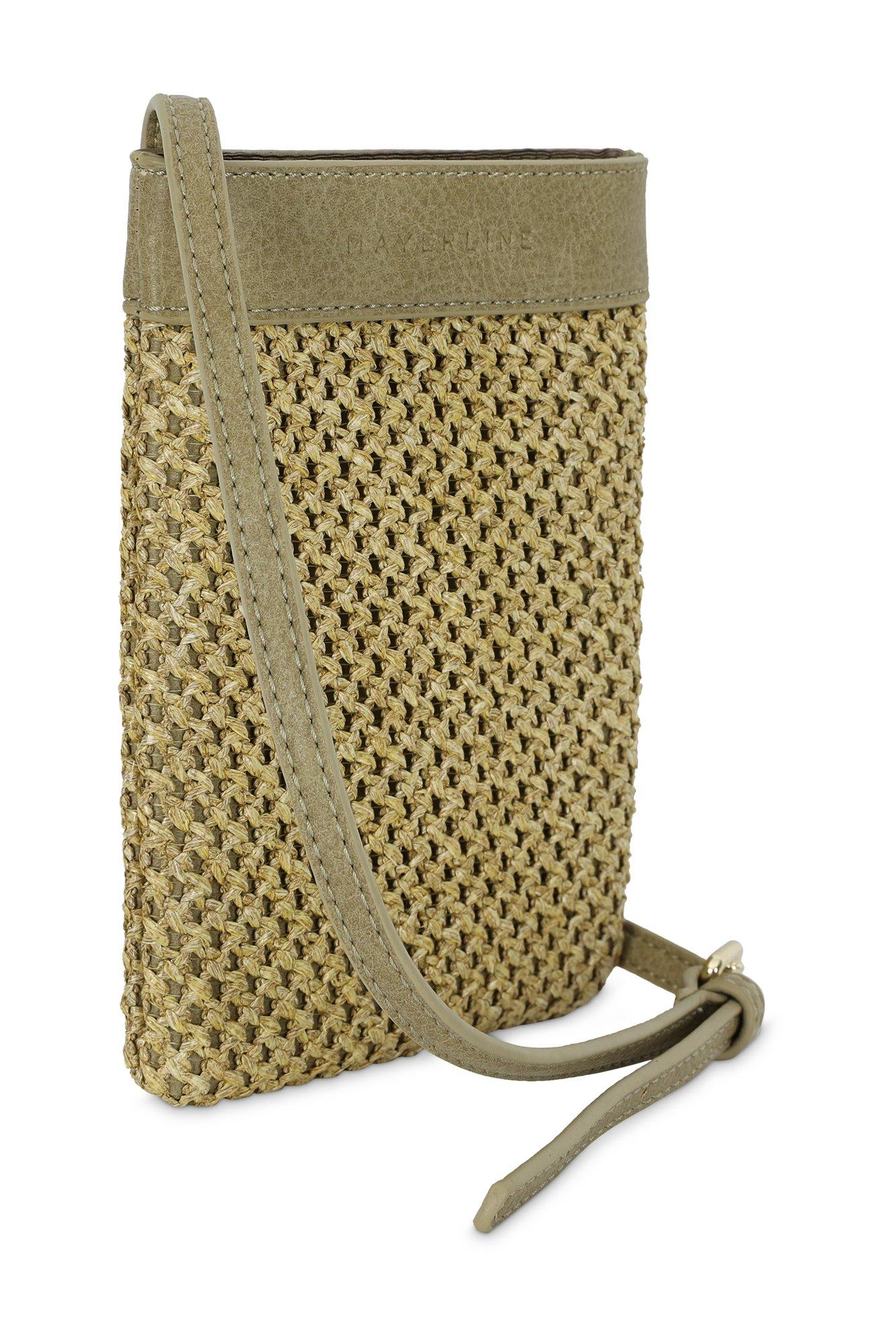 Babyspulletjes - GSM-tasje in raffia en leer