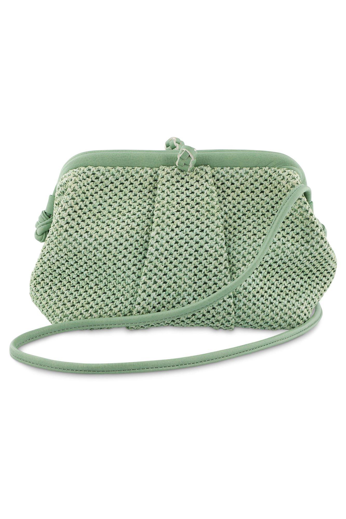 Babyspulletjes - Raffia tas met klemsluiting