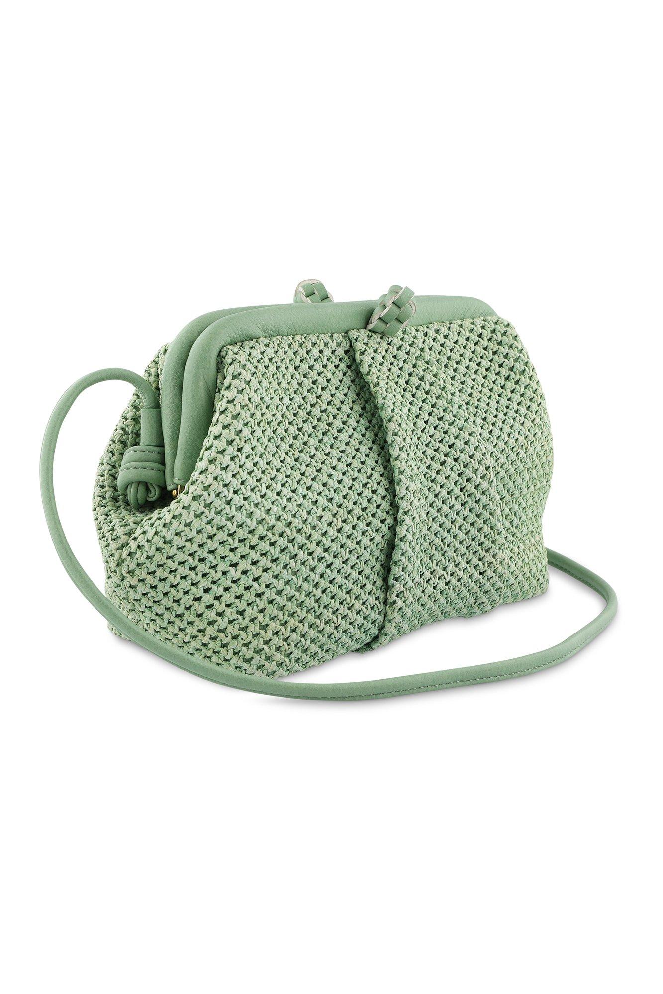 Babyspulletjes - Raffia tas met klemsluiting