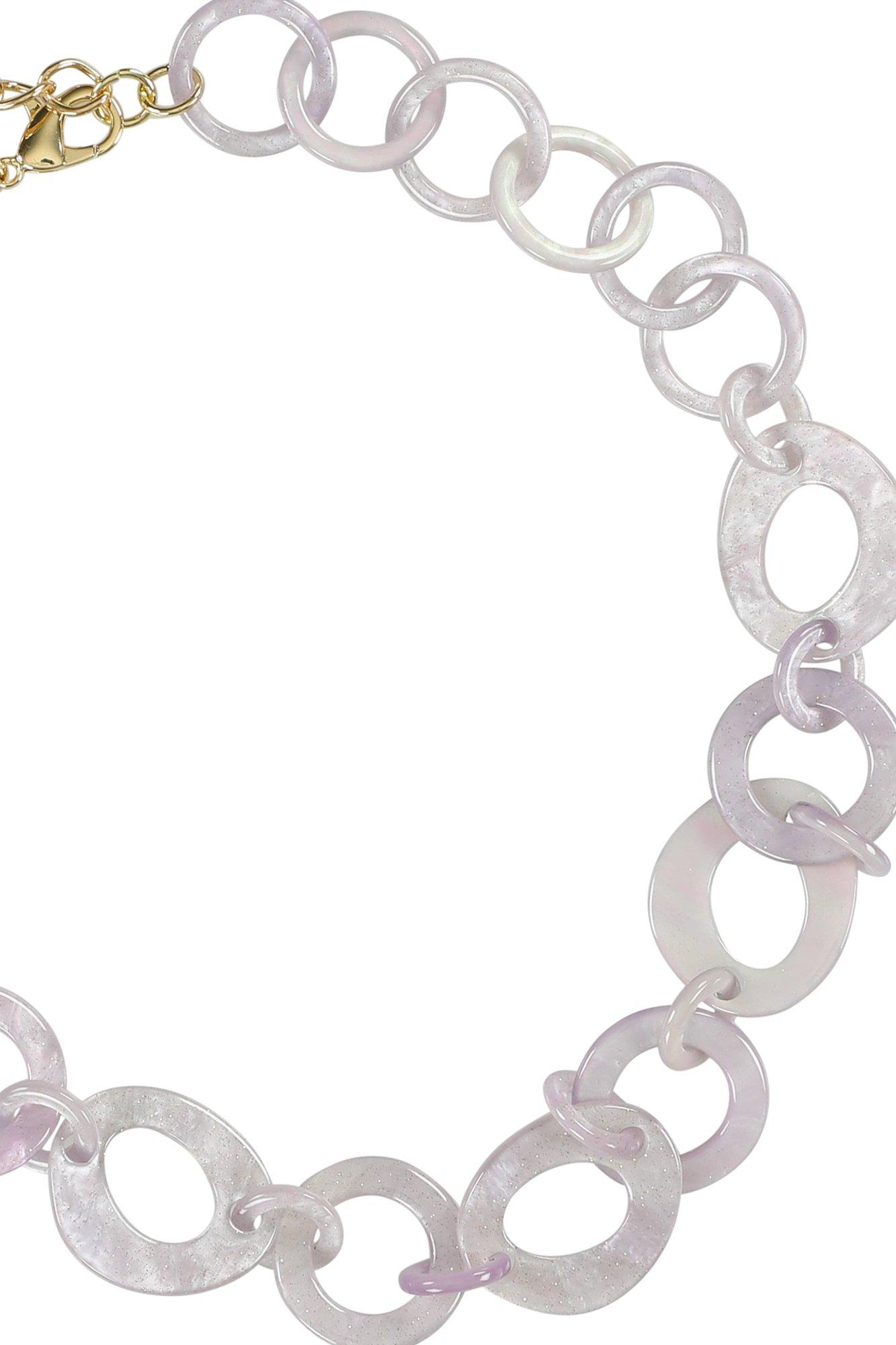 Babyspulletjes - Korte ketting met fantasieschakels met marbré effect
