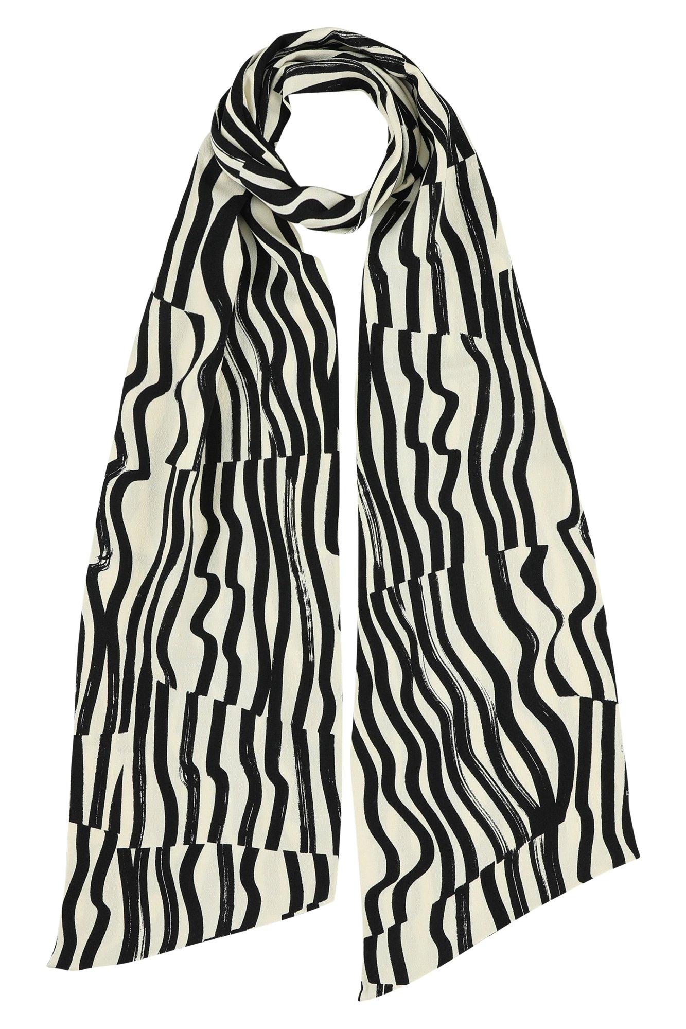 Dubbel sjaaltje in crêpe met tweekleurige print - null - may