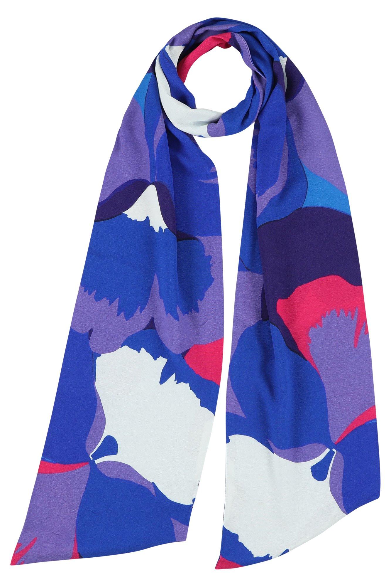 Dubbel sjaaltje in crêpe met bloemenprint - null - may
