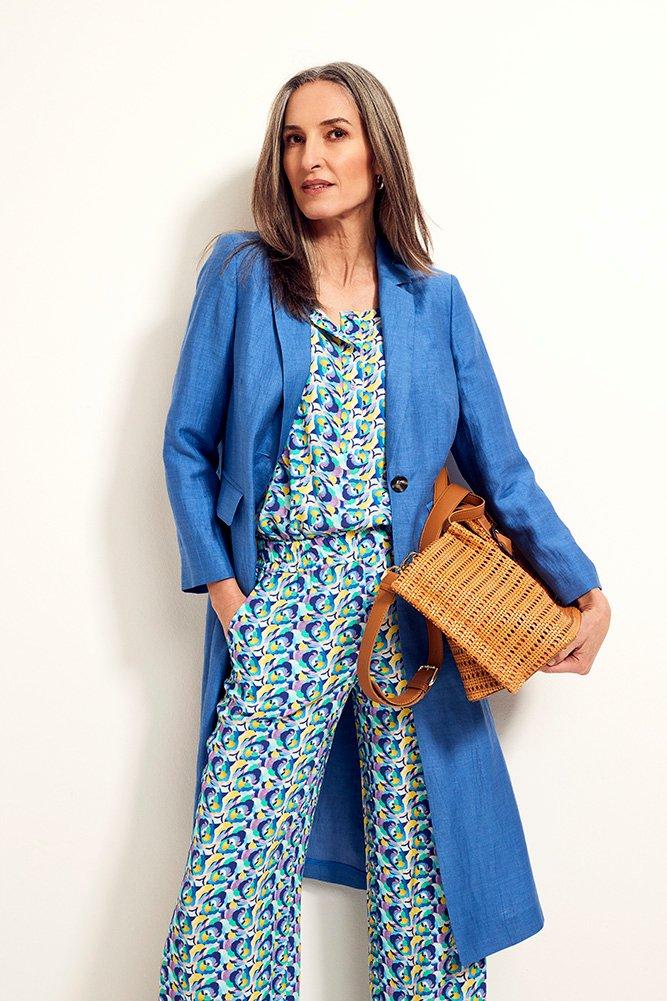 Manteaux - Long manteau en mélange lin